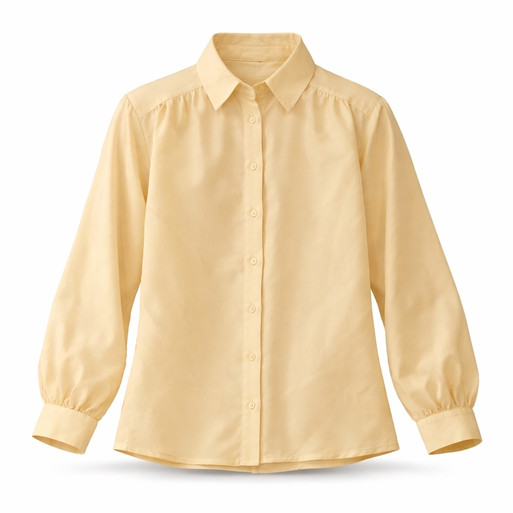 Vintage Pendleton Made In USA Women's Yellow Polyester Blouse